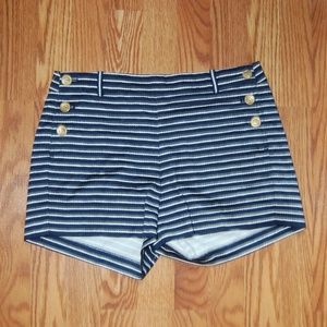 J. Crew Navy Sailor Shorts with Gold Buttons